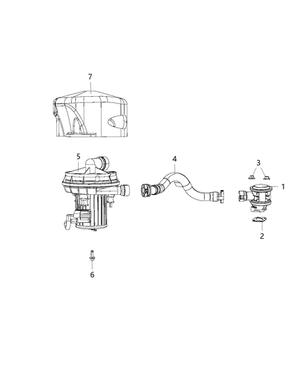 2009 Jeep Patriot Cover-Air Pump Cover Diagram for 4891959AB