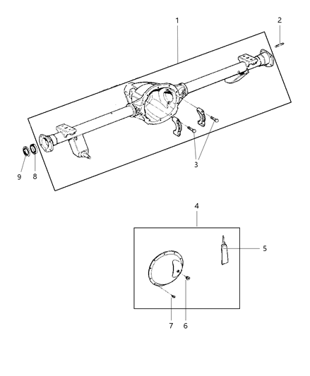 1998 Jeep Grand Cherokee Housing Axle Diagram for 4886319AA