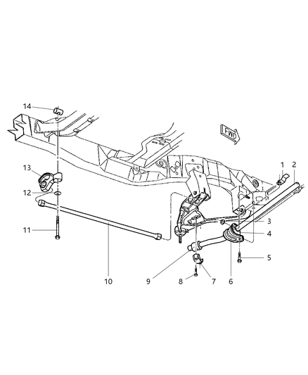 1999 Dodge Dakota Spring TORSION Diagram for 4322514