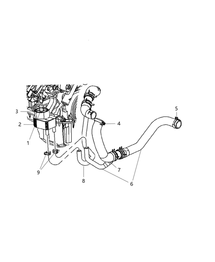 2013 Chrysler 300 Engine Oil , Filter , Adapter & Housing / Oil Cooler & Hoses / Tubes Diagram 3