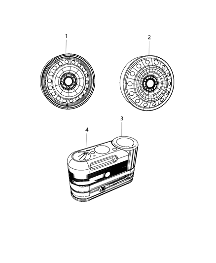 2018 Chrysler 300 Spare Wheel Stowage Diagram