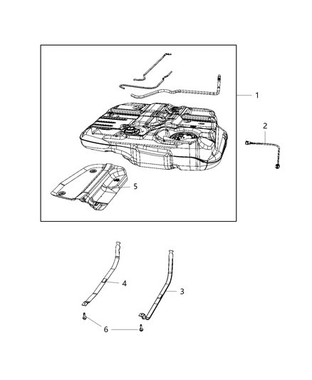 2020 Dodge Journey Fuel Tank And Related Parts Diagram