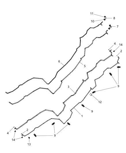 2011 Dodge Durango Line-Auxiliary A/C Liquid Diagram for 68103031AA