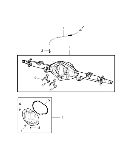 2020 Ram 2500 Housing-Rear Axle Diagram for 68460127AB