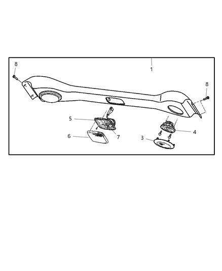 2002 Jeep Wrangler SPKR Kit-Sound Bar Diagram for 82207330