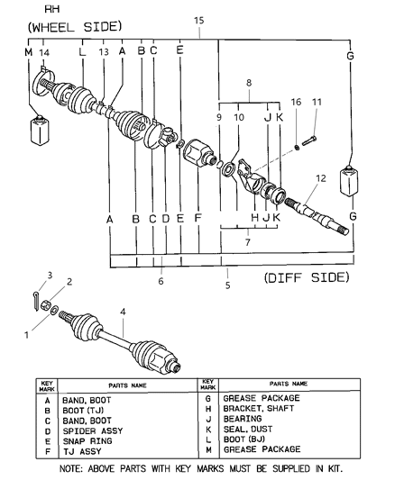 2000 Chrysler Sebring Coupe Front Axle Drive Shaft Diagram 2