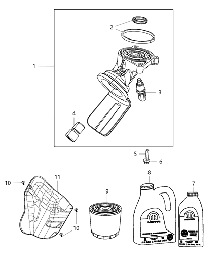 2013 Ram 3500 Oil-5W20 Diagram for 4761872MB