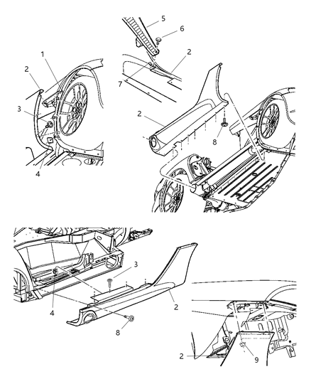 2003 Dodge Viper Loose Panel Diagram 1