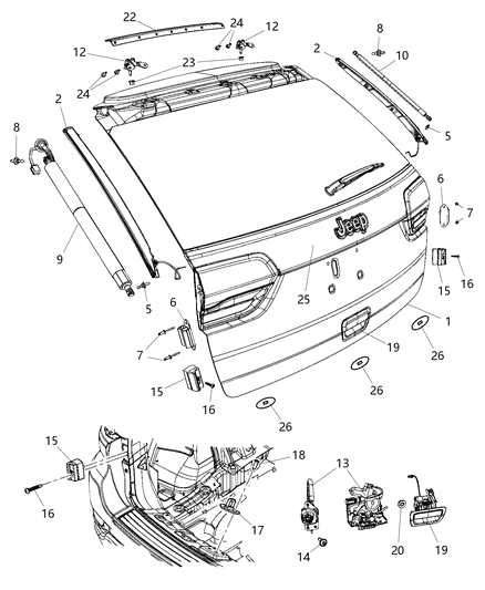 2019 Jeep Grand Cherokee Seal Diagram for 68170168AE