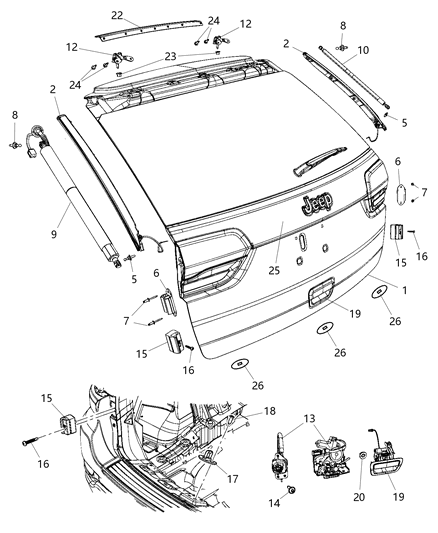 2019 Jeep Grand Cherokee Liftgate Diagram