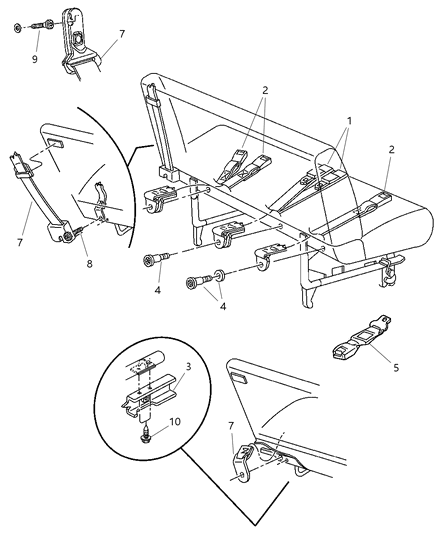 2003 Dodge Ram Van Bolt-Pan Head Diagram for 6034459