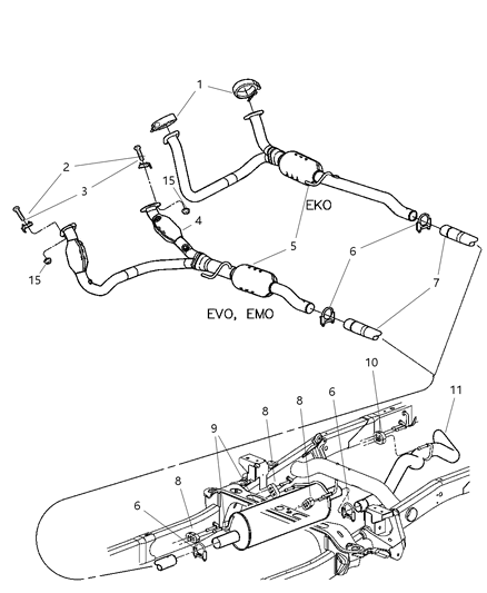 2002 Dodge Ram 1500 Exhaust System Diagram