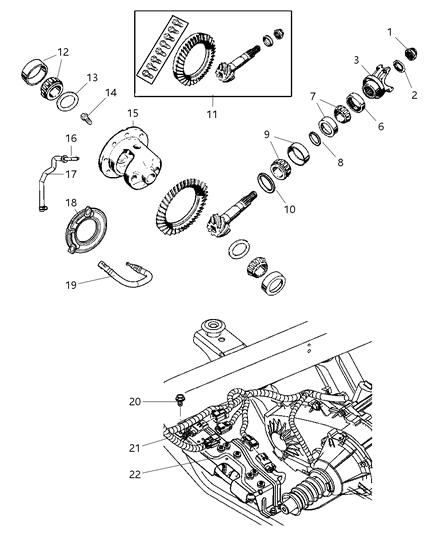 2006 Jeep Wrangler Differential - Front Axle - Diagram 1