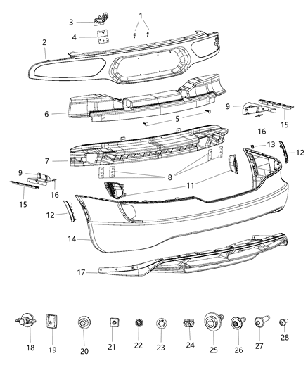 2014 Dodge Viper ABSORBER-Rear Energy Diagram for 68096362AC