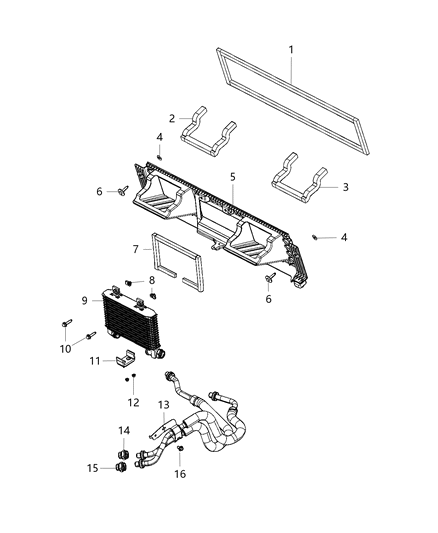 2021 Ram 1500 Hose-Oil Cooler Inlet Diagram for 68430012AB