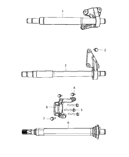 2012 Dodge Journey Shafts , Intermediate Diagram 2