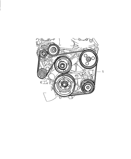 2008 Dodge Viper Belts, Serpentine & V-Belts Diagram