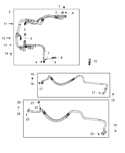 2021 Ram 1500 Line-A/C Suction Diagram for 68277012AB