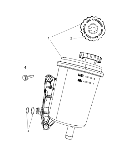 2010 Dodge Ram 2500 Kit-Reservoir Diagram for 68034315AB