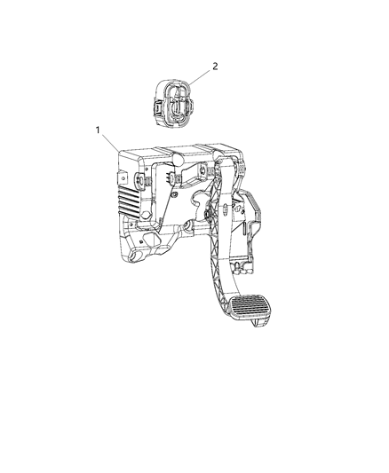 2014 Ram ProMaster 3500 Brake Pedals Diagram