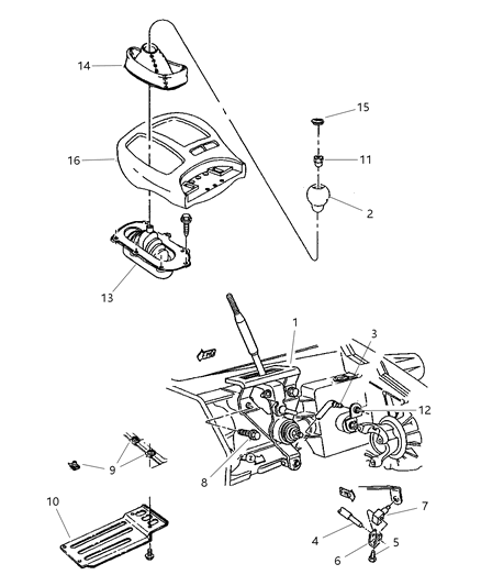 1998 Dodge Durango Controls , Transfer Case Diagram