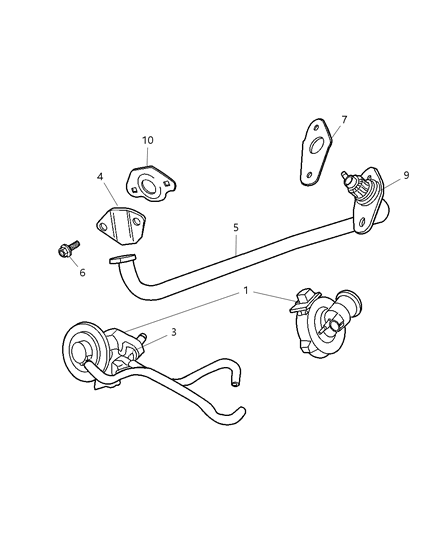 2007 Chrysler Pacifica Valve Assembly-Valve Assembly-EGR Diagram for 4593688AB