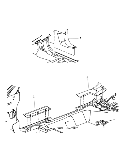 2011 Chrysler 200 Molding-Door SILL Diagram for 1SL49DX9AA