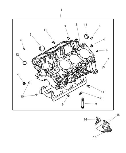 2005 Chrysler Sebring Coupe Cylinder Block Diagram 2