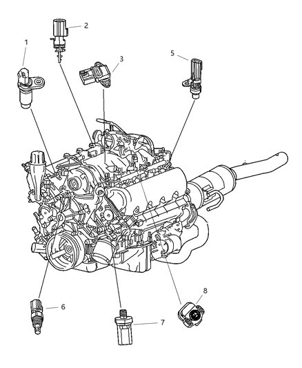 2004 Dodge Dakota Sensors Diagram 2