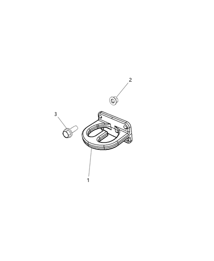 2014 Ram 3500 Tow Hooks, Front Diagram