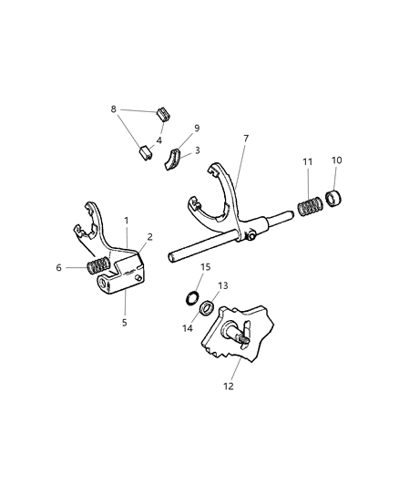 2007 Dodge Ram 1500 Forks & Rail Diagram