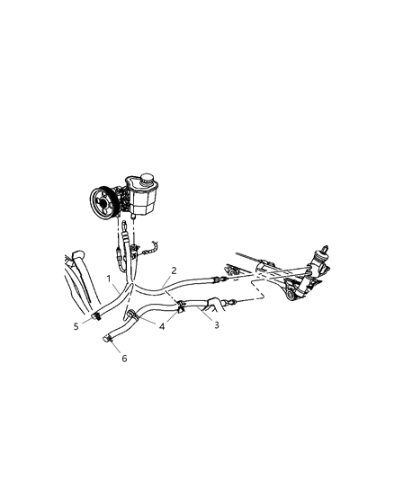 2007 Chrysler Aspen Line-Power Steering Pressure Diagram for 52113241AD