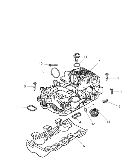 2008 Dodge Ram 3500 Intake Manifold And Air Intake Heater Diagram 1