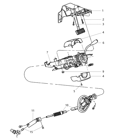 2010 Dodge Ram 3500 Steering Column Assembly Diagram