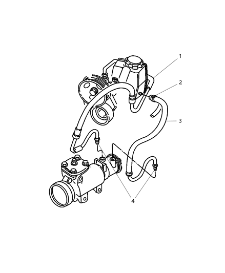 1998 Jeep Grand Cherokee Power Steering Hoses Diagram