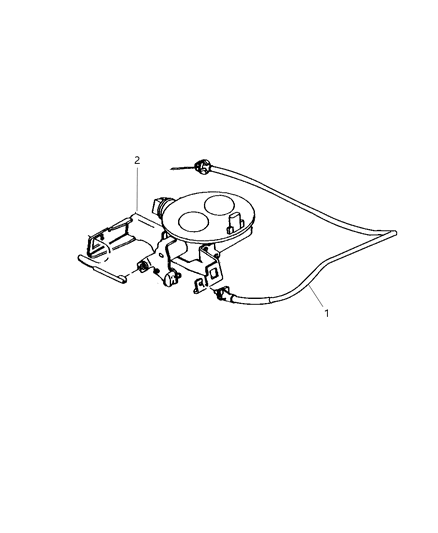 2007 Dodge Ram 1500 Cable-Accelerator Diagram for 53032162AD