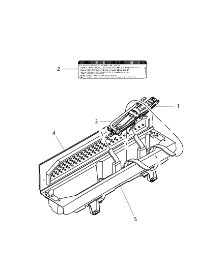 2006 Jeep Commander Label-Jack Caution Diagram for 52110392AB