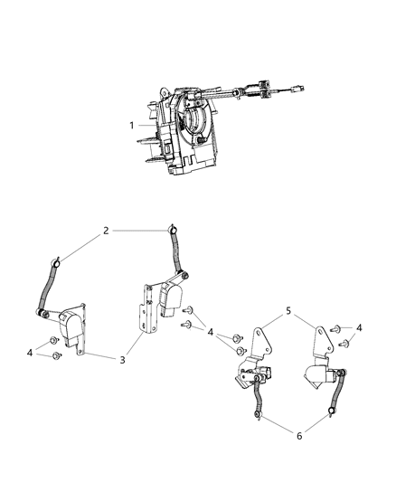 2013 Ram 1500 Linkage-Height Sensing Diagram for 68212621AA