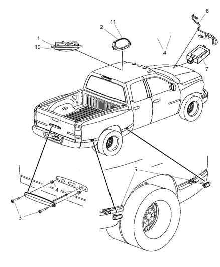 2007 Dodge Ram 3500 Pickup Lamps Courtesy Diagram