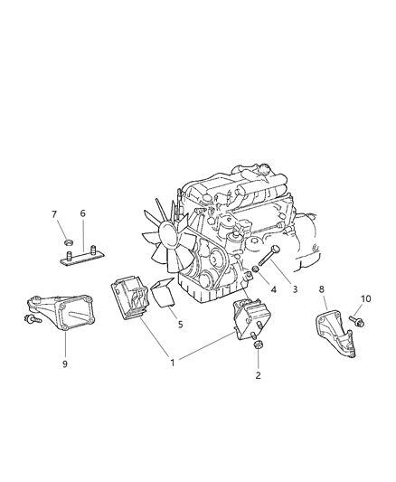 2004 Dodge Sprinter 2500 Engine Mounting Diagram