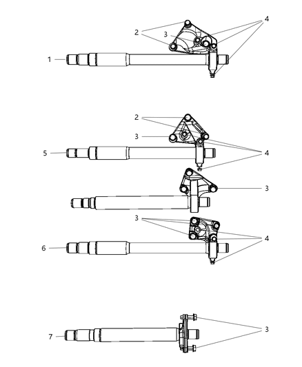 2010 Chrysler Sebring Shafts, Intermediate Diagram