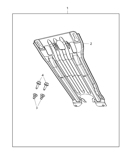 2012 Jeep Liberty Plate Kit, Skid, Transmission Diagram