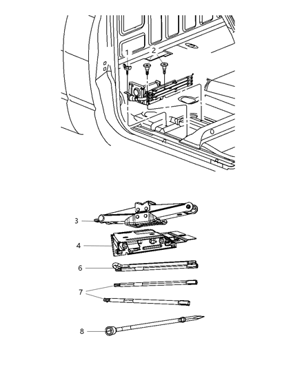 2008 Dodge Ram 3500 Cab Chassis Jack Assembly Diagram
