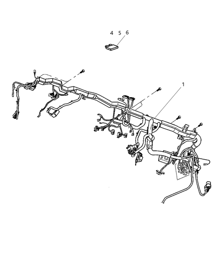 2000 Dodge Ram Van Wiring - Instrument Panel Diagram