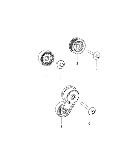 2016 Ram ProMaster 3500 Pulley & Related Parts Diagram 2