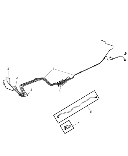 2008 Jeep Liberty Tube-Fuel And Brake Tube Diagram for 52125085AB