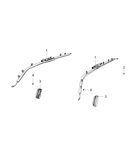 2020 Jeep Compass Air Bags, Side Diagram