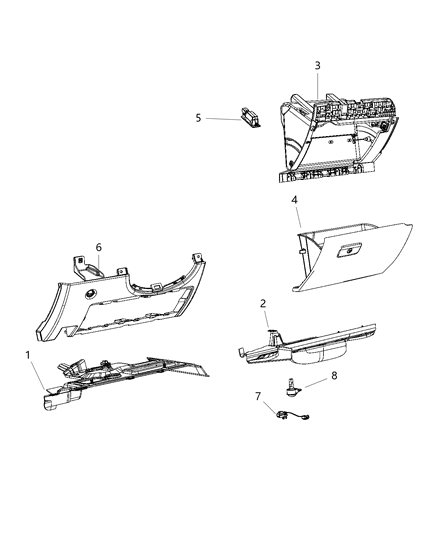 2020 Dodge Durango Instrument Panel, Lower Diagram