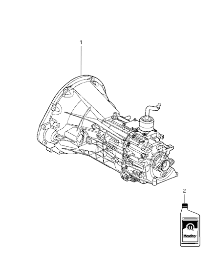 2009 Dodge Dakota Transmission / Transaxle Assembly Diagram