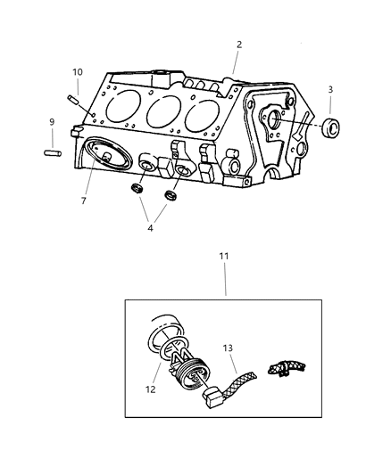 2001 Dodge Ram 3500 Cylinder Block Diagram 1